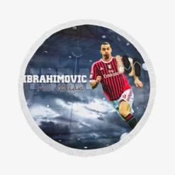 Zlatan Ibrahimovic European Cup Footballer Round Beach Towel