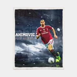 Zlatan Ibrahimovic European Cup Footballer Sherpa Fleece Blanket 1