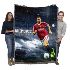 Zlatan Ibrahimovic European Cup Footballer Woven Blanket