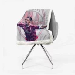 Zlatan Ibrahimovic Honorable AC Milan Football Sherpa Fleece Blanket 2