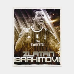 Zlatan Ibrahimovic UEFA Super Cup Football Sherpa Fleece Blanket 1