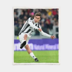 celebrated Football Player Paulo Dybala Sherpa Fleece Blanket 1