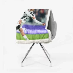 celebrated Football Player Paulo Dybala Sherpa Fleece Blanket 2