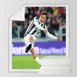 celebrated Football Player Paulo Dybala Sherpa Fleece Blanket