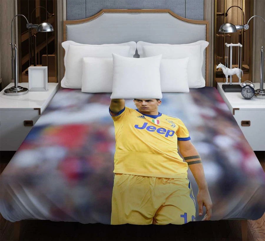 competitive Football Player Paulo Bruno Dybala Duvet Cover