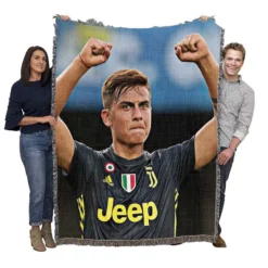 dependable Juve sports Player Paulo Bruno Dybala Woven Blanket