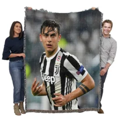 determined Juve Footballer Player Paulo Dybala Woven Blanket