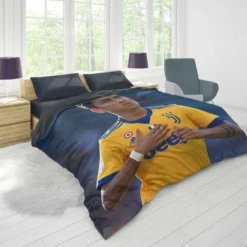 enduring Juve Football Player Paulo Dybala Duvet Cover 1