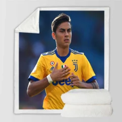 enduring Juve Football Player Paulo Dybala Sherpa Fleece Blanket