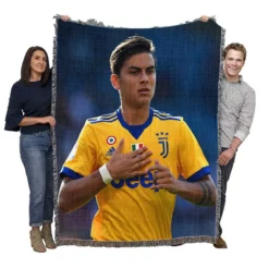 enduring Juve Football Player Paulo Dybala Woven Blanket