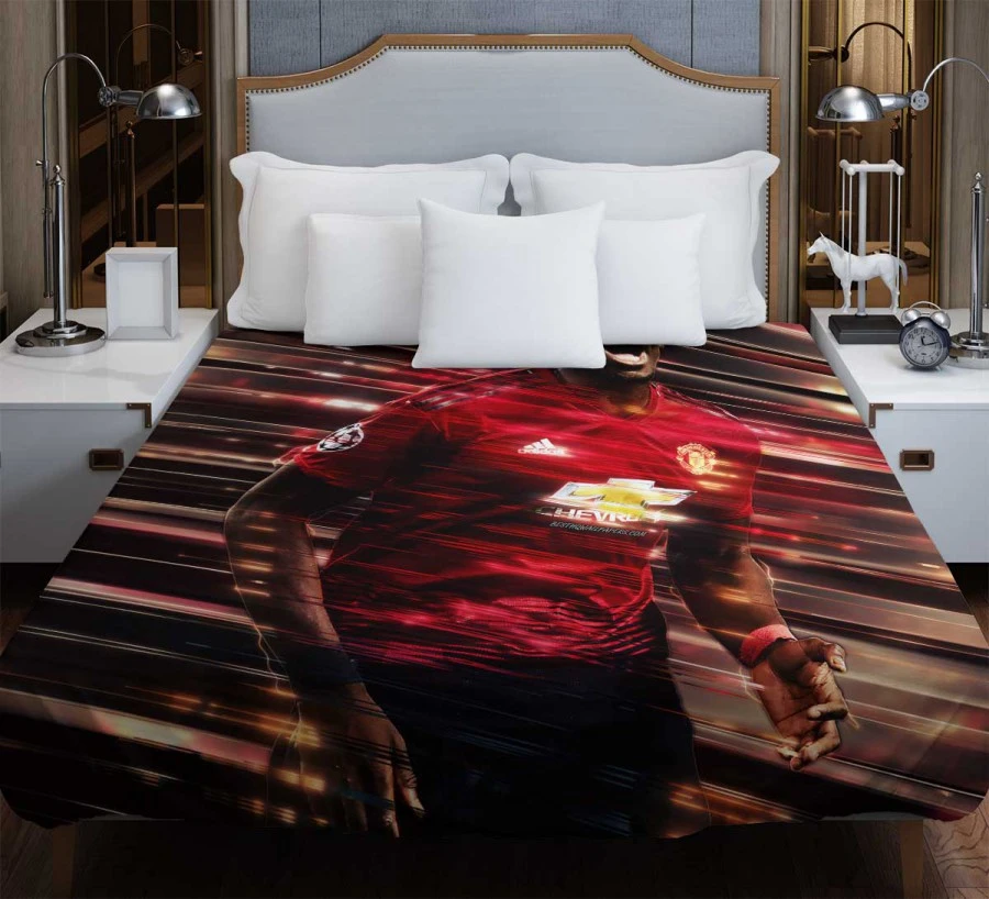 enthusiastic United sports Player Paul Pogba Duvet Cover