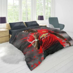 extraordinary United Football Player Paul Pogba Duvet Cover 1