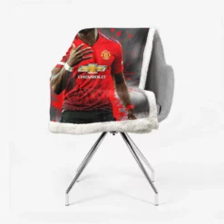 extraordinary United Football Player Paul Pogba Sherpa Fleece Blanket 2