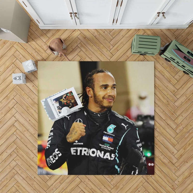 Lewis Hamilton Floor Rug